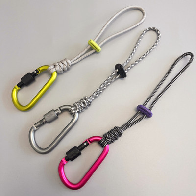 伞绳创意登山水壶饮料瓶挂扣背包挂钩金属快挂D扣型防丢锁定扣