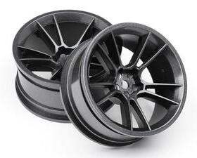 HPI FIVE:AD S5:F WHEEL 26MM GUNMETAL (6MM OS/2PCS)107140