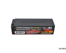 AM Lipo 6000mAh 4S - 14.8V 65C Continuous 130C 5mmBullets-