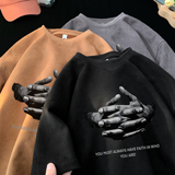 2025夏季新款麂皮绒短袖T恤星座301D-1-JX1072-P28，男装T恤，星座301D-1