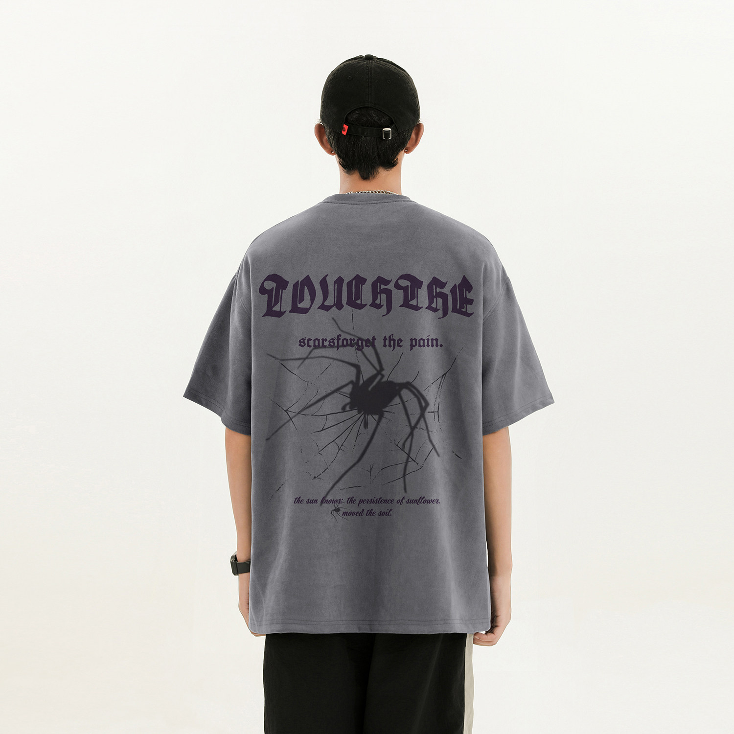 2025夏季新款麂皮绒短袖圆领T恤潮流星座301D-1-JJ405-P28,男装T恤,星座301D-1