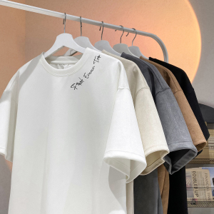 2025夏季新款麂皮绒短袖T恤 星座301D-1-JX1073-特P20,男装T恤,星座301D-1