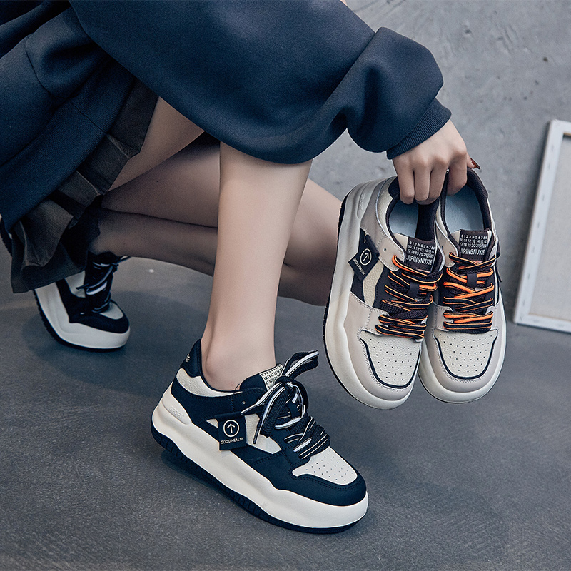 真皮加绒小白鞋女保暖运动休闲鞋