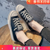 真皮小白鞋 ins潮踩脚两穿一脚蹬女鞋 女2025新款 头层牛皮休闲板鞋