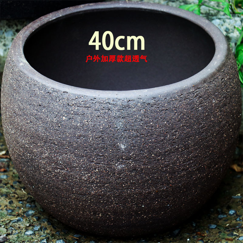 大花盆客厅陶土盆阳台种菜陶盆天堂鸟发财树花盆拉毛龟背竹盆粗陶