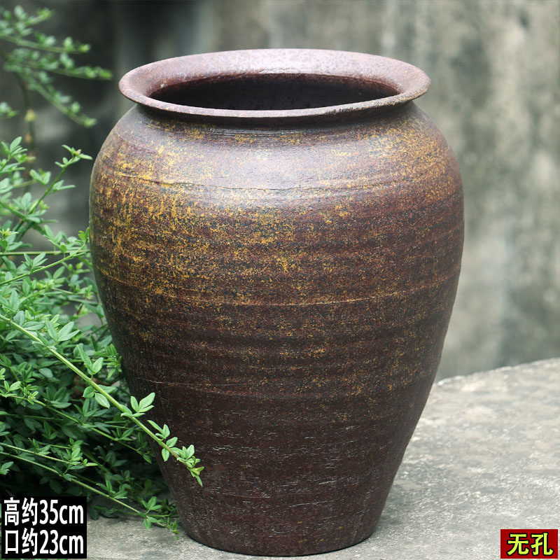 水培植物陶瓷花瓶超大民宿酒店摆件复古家用龙柳雪柳插花瓶高款盆