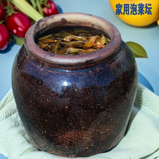 老式泡菜罐腌菜坛子酱料罐储物罐复古酒瓶旧坛子腌肉罐腌鱼罐大号