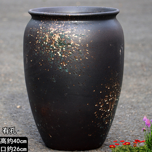 透气粗陶罐特大号月季兰花盆大口径装饰花器清仓老桩多肉陶盆复古