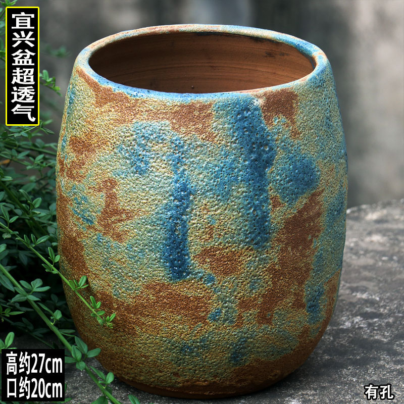 透气陶土花盆家用三角梅流泉枫陶罐蕨类植物陶盆老桩多肉盆大号盆