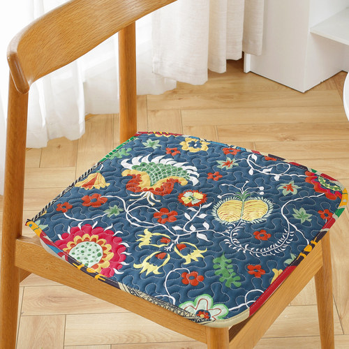 四季布艺防滑餐厅网吧电脑椅子垫