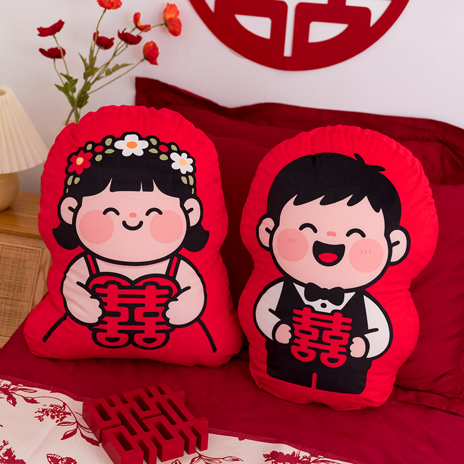 无独有偶金童玉女压床娃娃一对