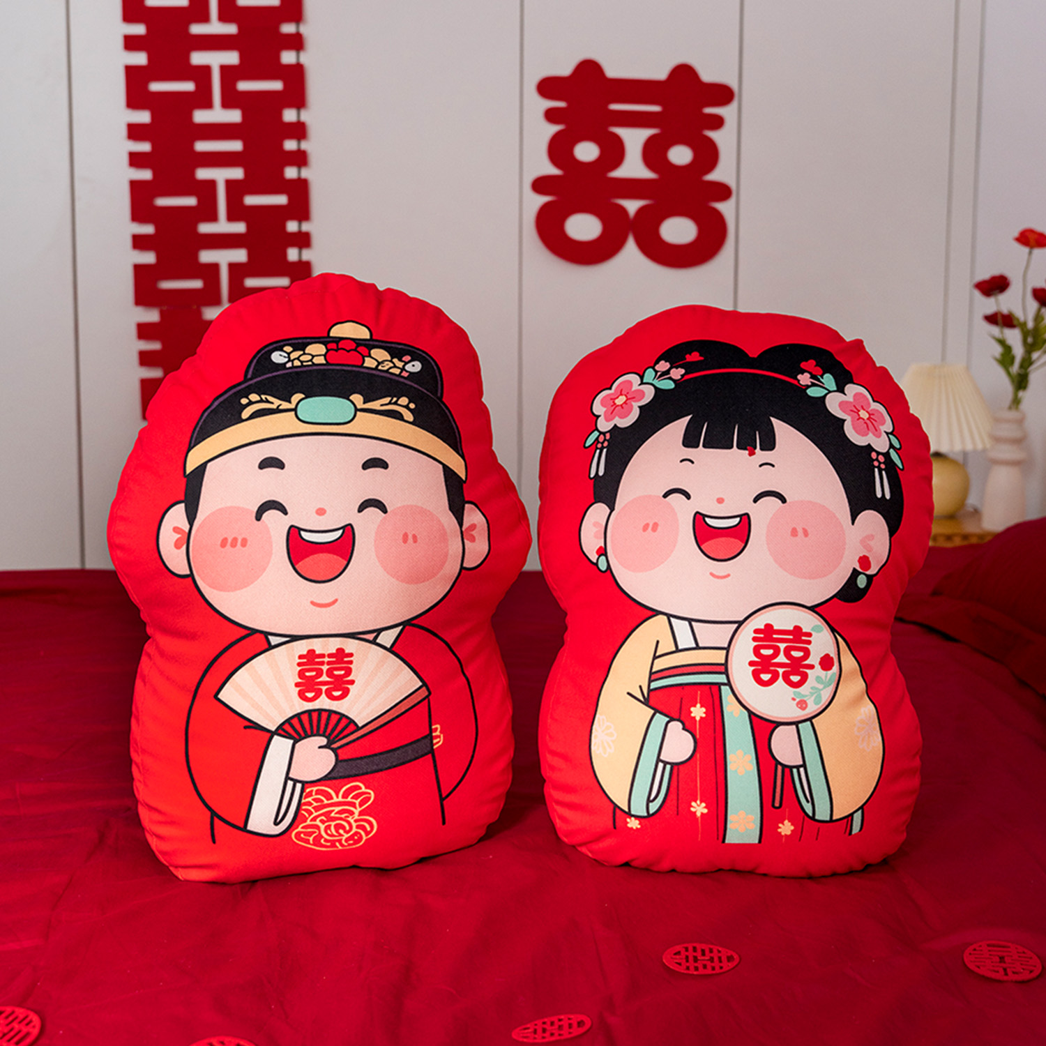 无独有偶金童玉女压床娃娃一对