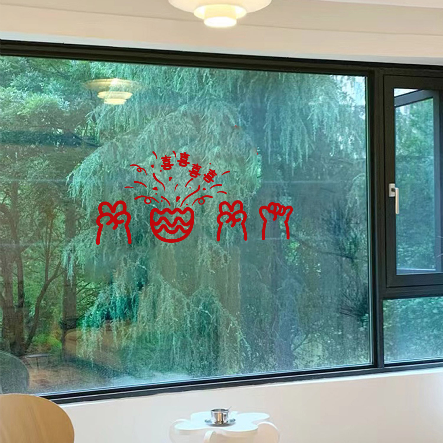 结婚喜字贴玻璃静电贴