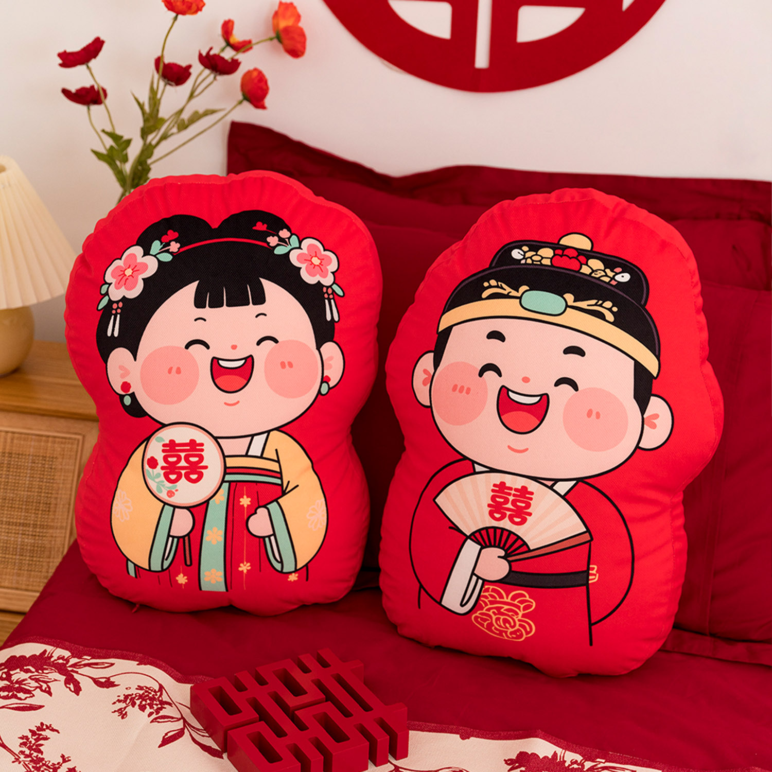 无独有偶金童玉女压床娃娃一对