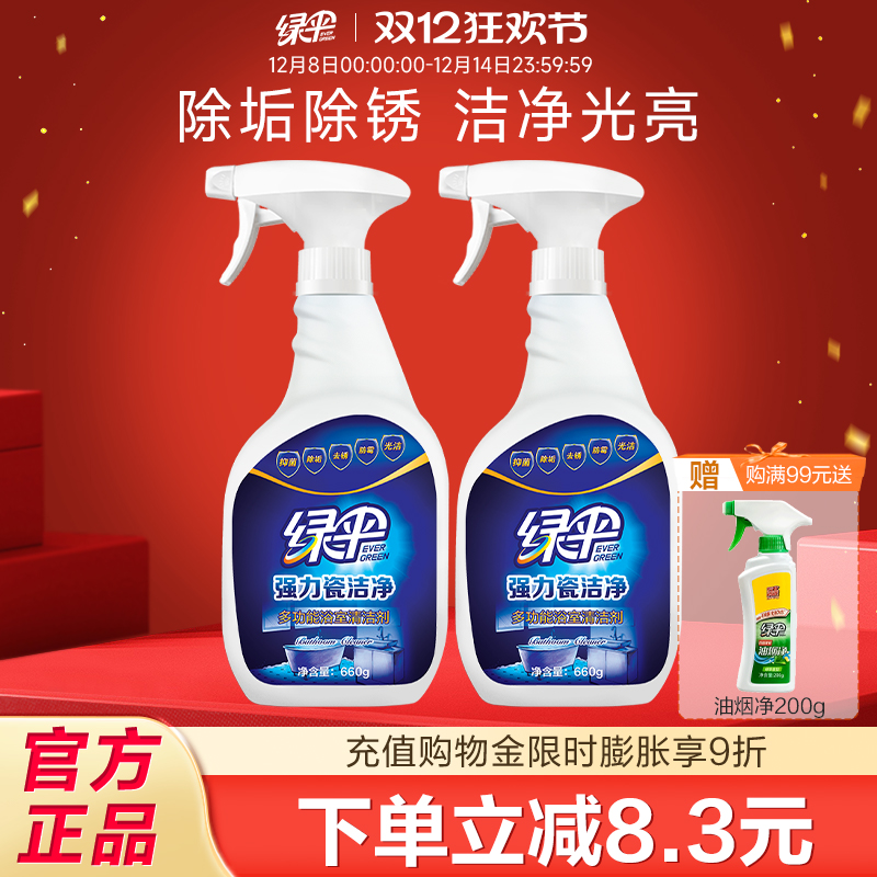 绿伞瓷砖清洁剂瓷洁净660g*2瓶