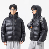 Eblishungi潮牌男女户外三防700高蓬90鸭绒轻量化面包连帽羽绒服