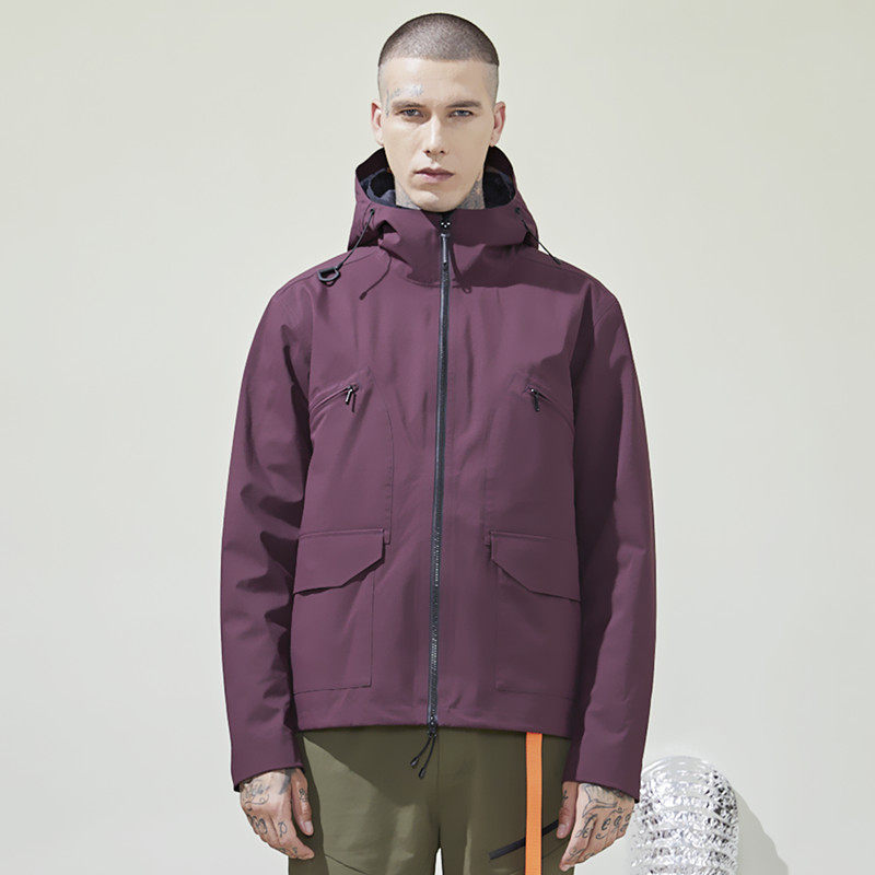 scaler 思凯乐户外新品男款三层防水风衣冲锋衣商务外套f2410805