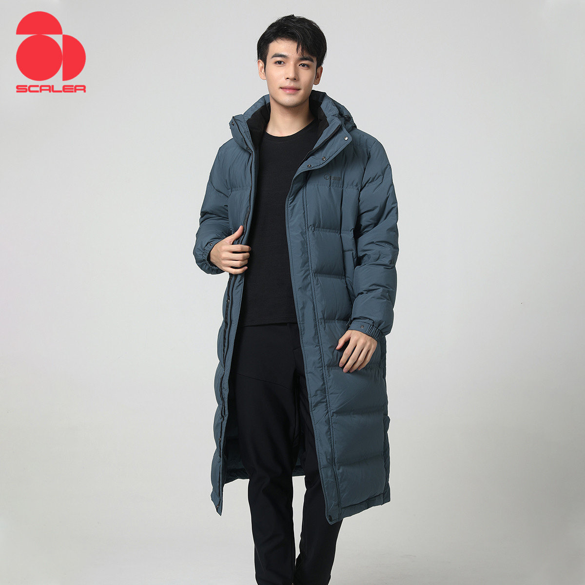 思凯乐scaler户外秋冬男女长款无缝保暖加厚羽绒服鹅绒服f6110333