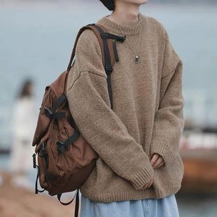 针织衫 冬季 S码 男装 雪尼尔圆领潮加厚保暖毛衣牌学生线衣小码