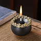 复古陶瓷酥油灯禅意茶道配件家用供佛灯盏烛台长明灯酥油燃烧供灯