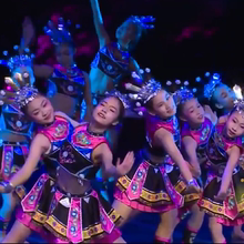 六一儿童少数民族演出服三月三舞蹈服走在山水间壮族男女童表演服