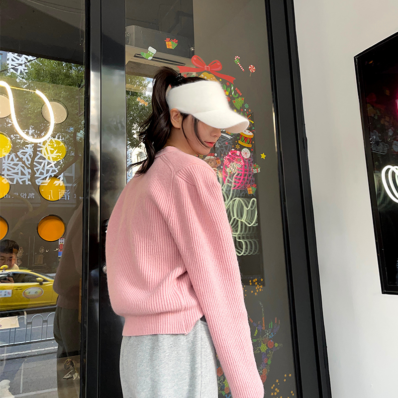 安哥拉兔毛空顶毛线帽子女冬韩国代购百搭柔软不扎保暖针织鸭舌帽