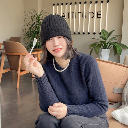 韩国代购毛线帽女冬羊毛保暖帽子