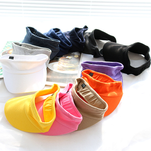 韩国进口跑步空顶防晒帽子女夏纯棉百搭凉帽太阳帽吸汗运动遮阳帽