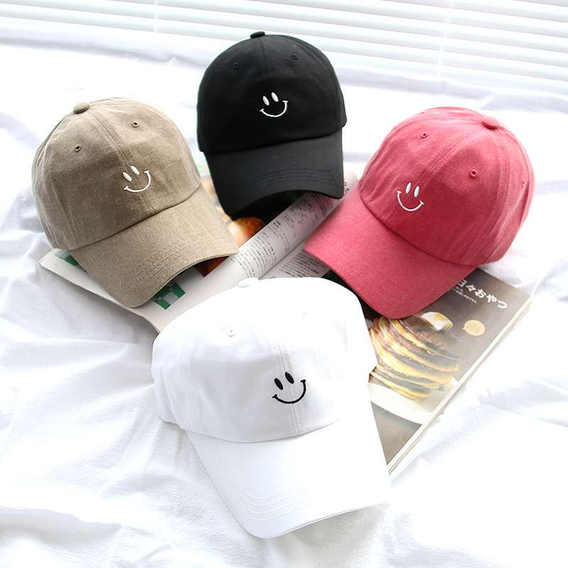 韩国代购棒球帽女四季减龄笑脸小