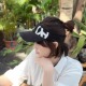韩国空顶遮阳帽子女夏季 休闲运动帽百搭骑车跑步防晒帽凉帽户外男