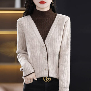 藏肉假两件秋冬毛衣遮肚上衣显瘦遮肉冬装 大码 打底衫 胖mm秋装 女装