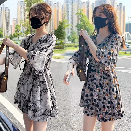 大码显瘦两件套装裙女