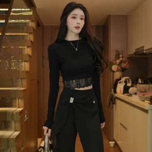 时髦腿精 小个子休闲直筒阔腿裤 长裤 女春季 88271 喇叭裤 磊磊