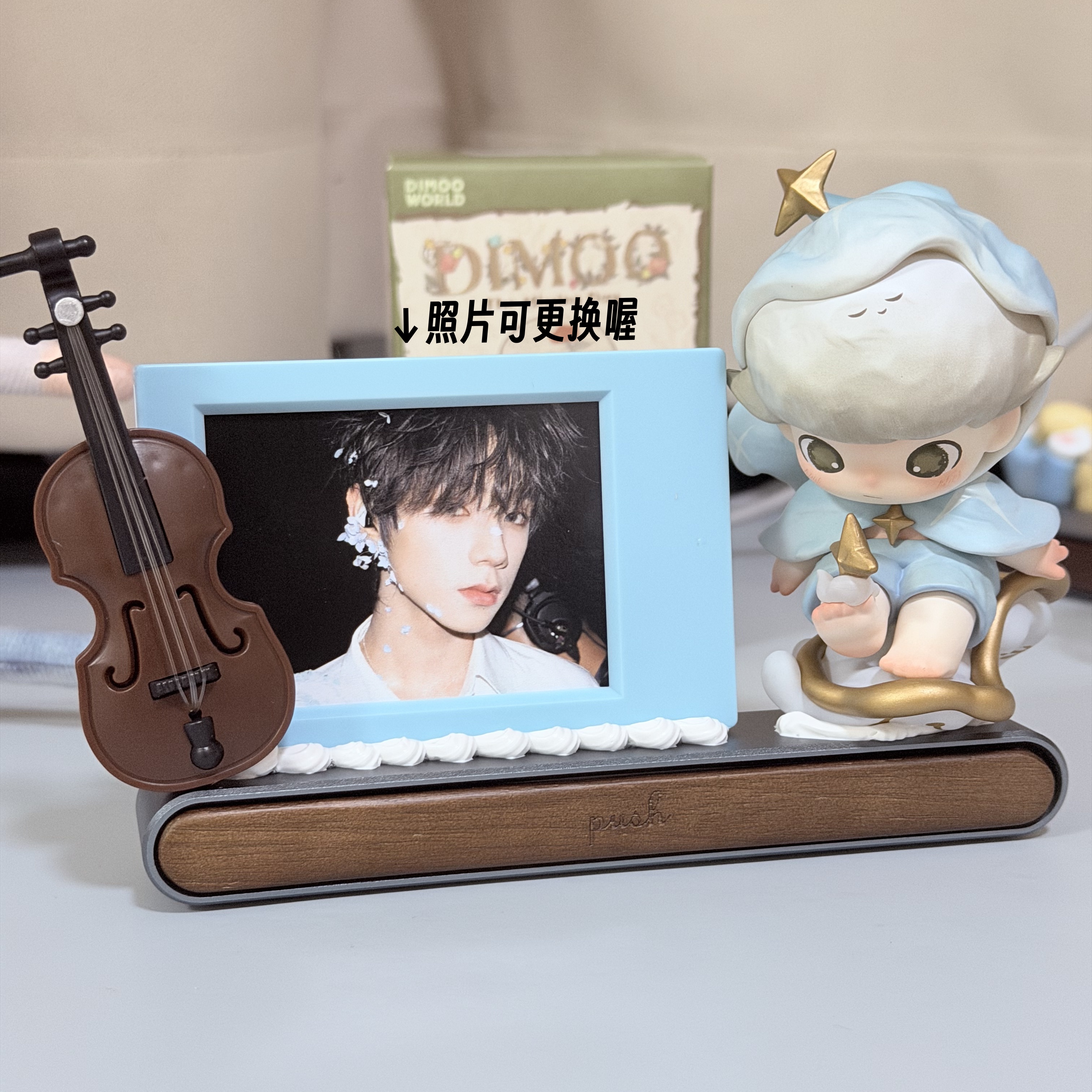 泡泡玛特DIMOO明星可放三寸照片