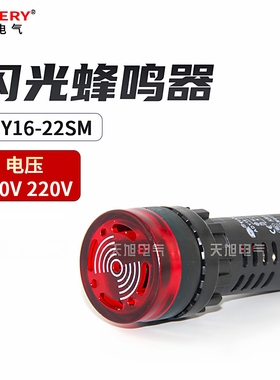 闪光蜂鸣器 ADY16-22SM红色 绿色可选 110V220V　台博