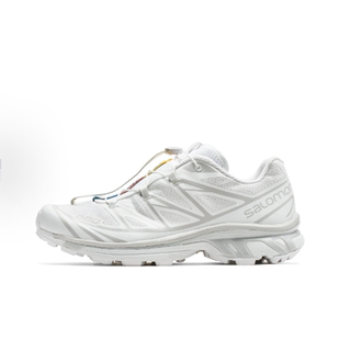SALOMON萨洛蒙 XT-6 户外运动织物合成革低帮跑步鞋冰川白412529