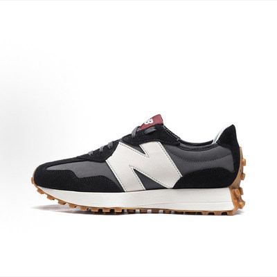 New Balance NB 327 时尚舒适反毛皮低帮跑步鞋女款黑灰WS327KC