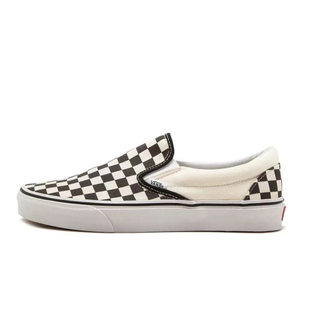 VANS范斯slip on经典黑白棋盘格一脚蹬男女休闲帆布鞋VN000EYEBWW