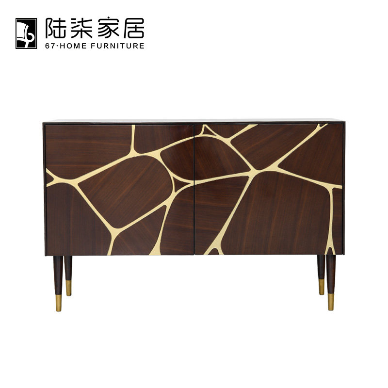 陆柒家居 意式轻奢新中式结合 上升星座进门门厅/玄关餐厅餐边柜