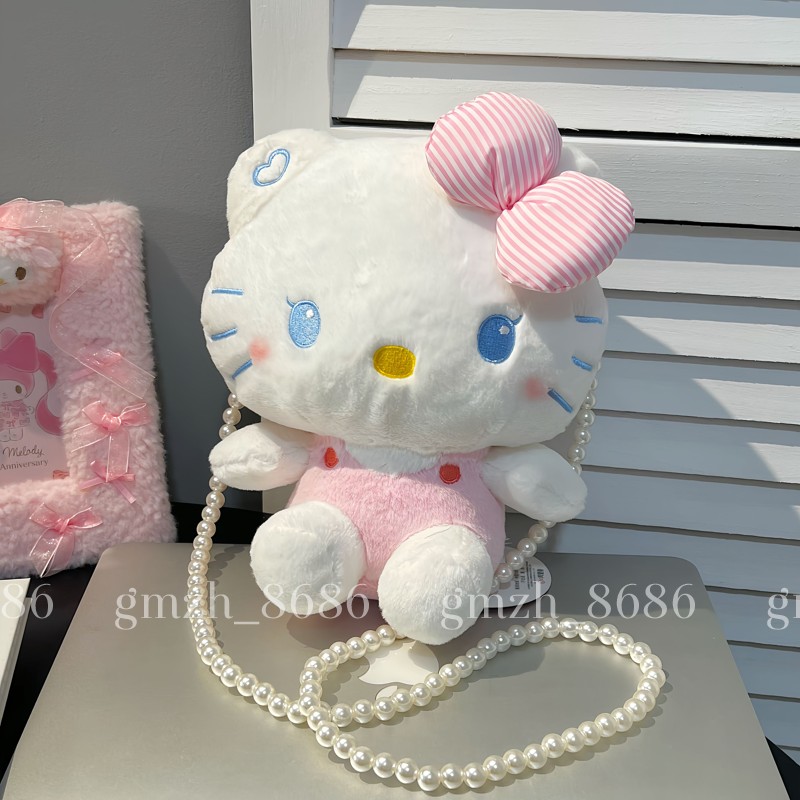 包邮】正版hellokitty公仔毛绒玩具kt猫咪玩偶娃娃斜挎包女孩包包