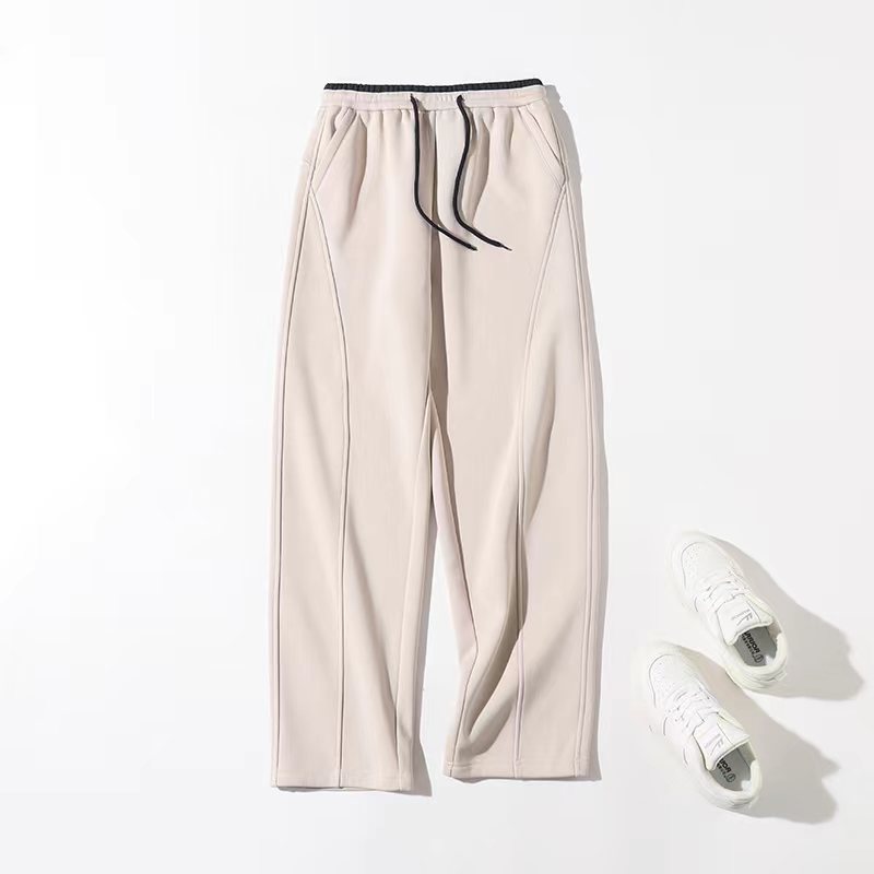 一条过冬!25冬季新加绒保暖显瘦直筒裤舒弹好穿阔腿裤7587-2#2526