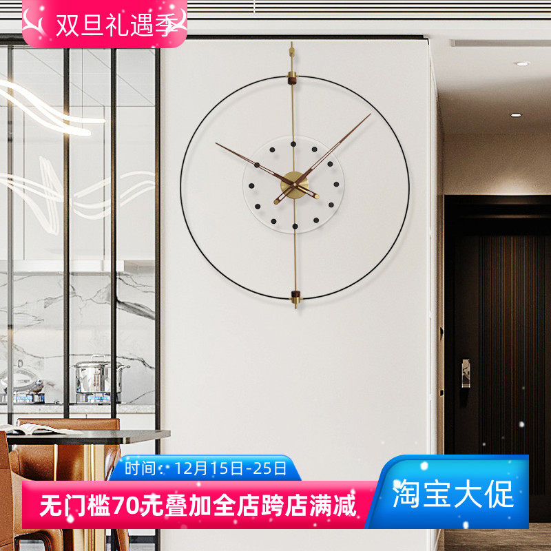 艺术高端静音钟表轻奢创意大气装饰2024壁挂钟客厅玄关西班牙时钟