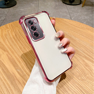 适用OPPOReno12 5G海外版手机壳透明全包Reno12Pro5G国际版防摔硅胶CPH2625新款保护套气囊CPH2629自带镜头膜