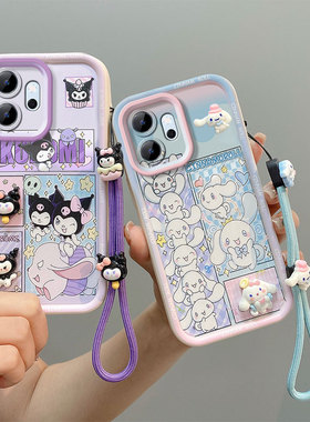 适用Reno15 F 4G/5G海外版手机壳送钢化膜情侣卡通OPPOCPH2801国外新款时尚可爱气囊防摔全包软边男女国际版