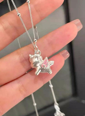 可爱卡通独角兽锁骨链