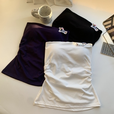 白色抹胸吊带小背心女夏季