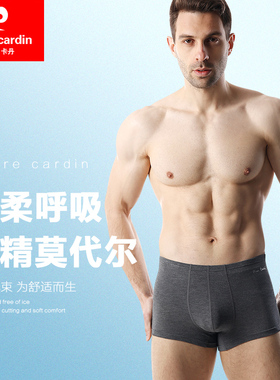 皮尔卡丹男士内裤男莫代尔平角裤春秋薄款透气裤头裤衩53721