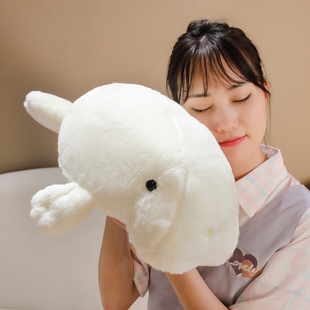 海洋馆兔毛趴儒艮海牛毛绒玩具公仔玩偶海洋系列抱枕水族馆女礼物