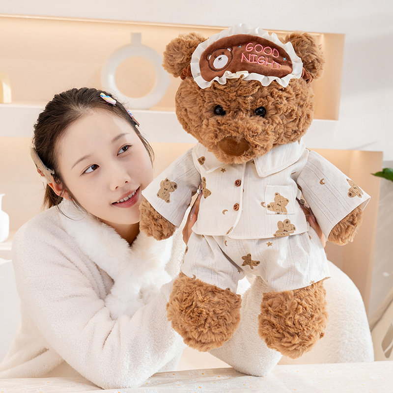 穿越龙玩偶男女可爱泰迪小熊睡衣