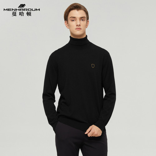 蔓哈顿绵羊毛高领羊毛衫